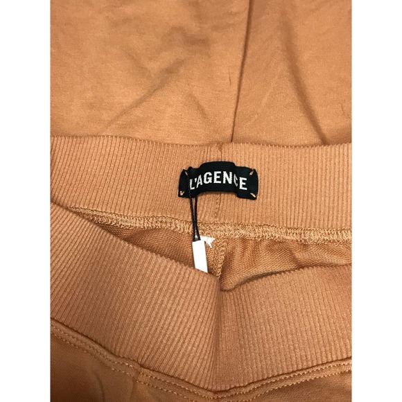 L'AGENCE Moss‎ Cotton-Blend Joggers in Caramel - Picture 7 of 7